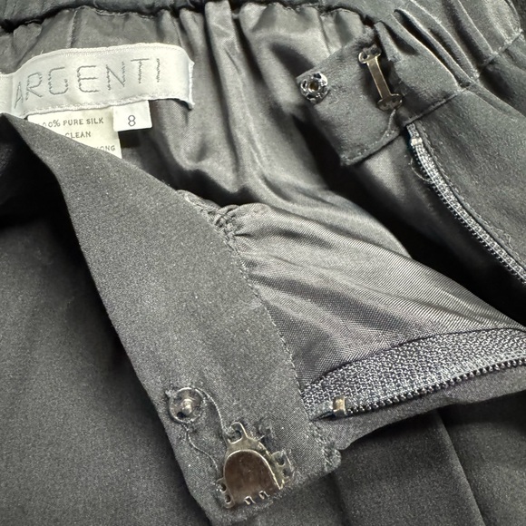 Vintage ARGENTI womens 8 100% Silk Maxi Opera Length Skirt Hong Kong Walk-Slit - Picture 8 of 11